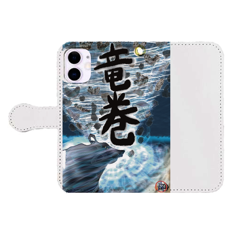 「竜巻」という名の気候変動　ORILAB MARKET.Version.7 iPhone12mini 手帳型スマホケース