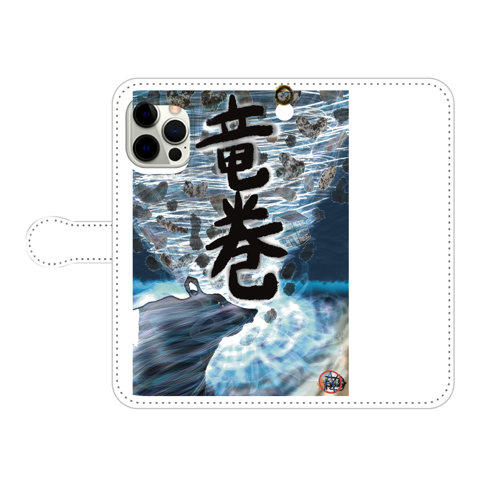 「竜巻」という名の気候変動　ORILAB MARKET.Version.7 iPhone12pro max 手帳型スマホケース