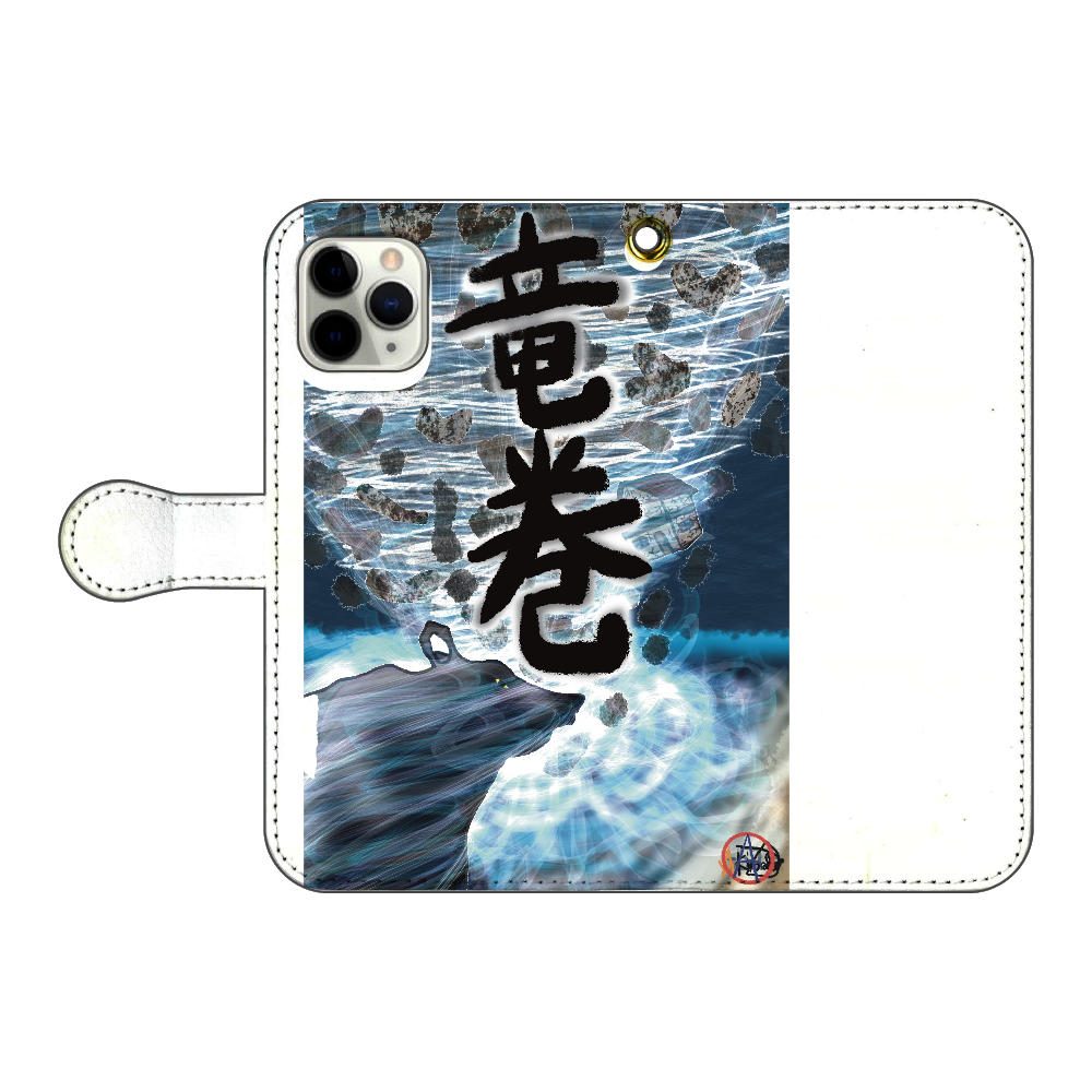 「竜巻」という名の気候変動　ORILAB MARKET.Version.7 iPhone11 Pro 手帳型スマホケース