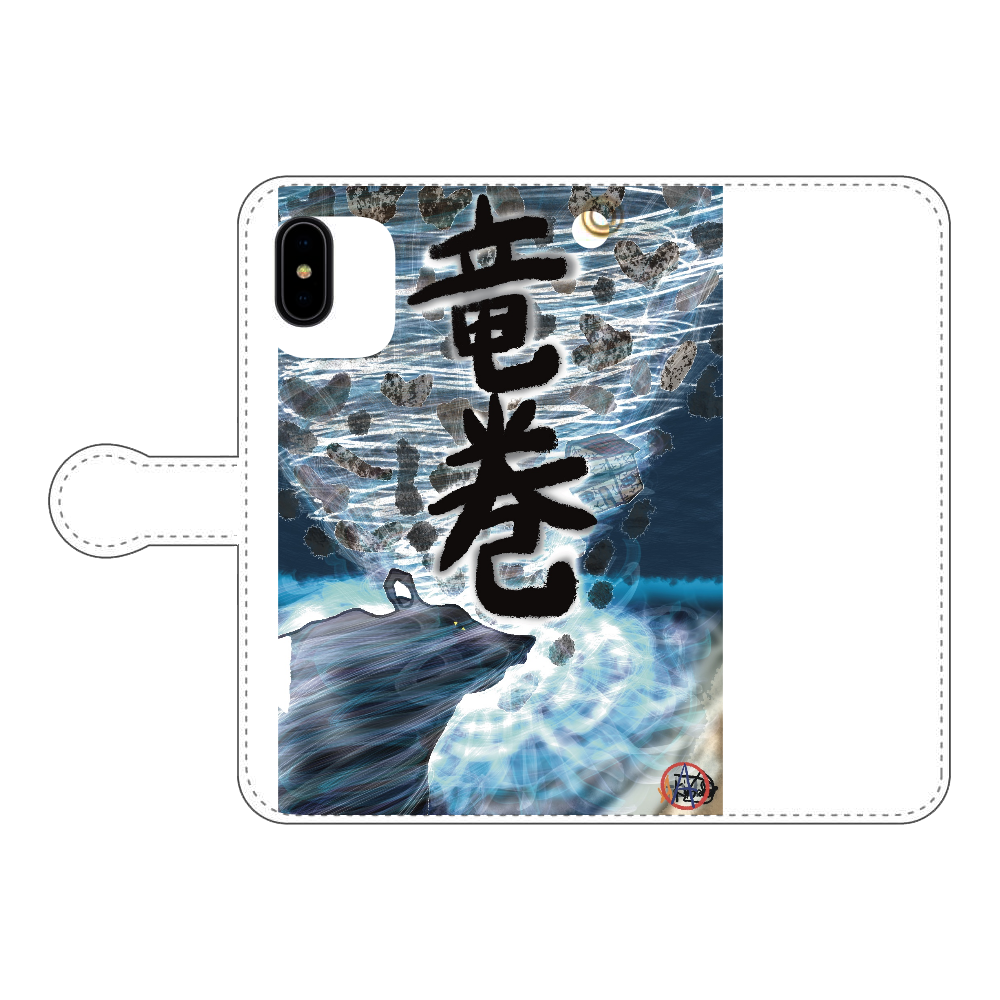 「竜巻」という名の気候変動　ORILAB MARKET.Version.7 iPhoneX/Xs 手帳型スマホケース