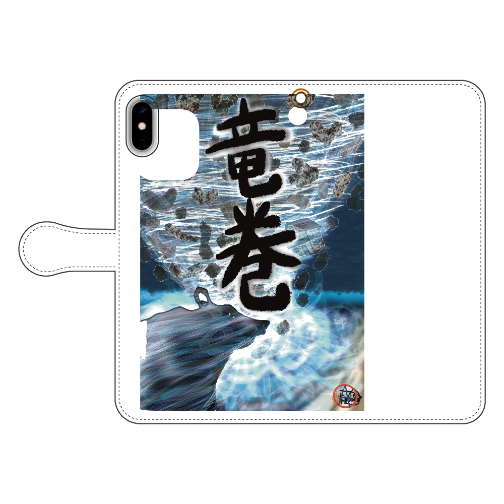 「竜巻」という名の気候変動　ORILAB MARKET.Version.7 iPhone Xs MAX 手帳型スマホケース