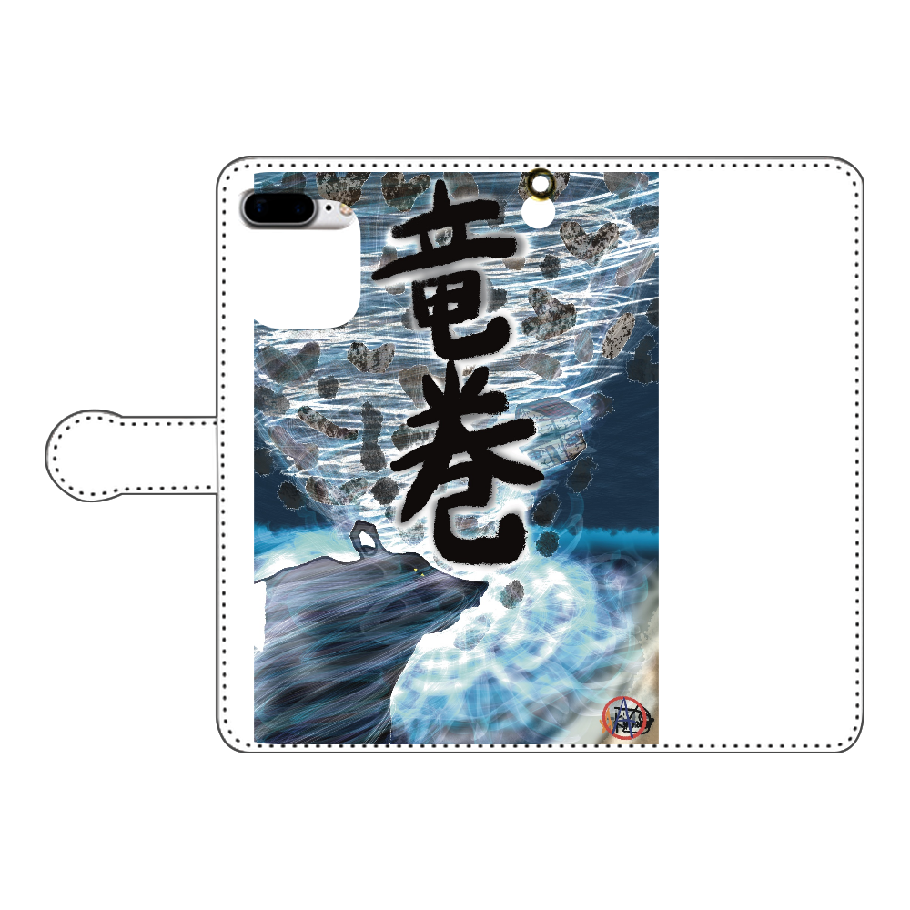 「竜巻」という名の気候変動　ORILAB MARKET.Version.7 iPhone8Plus 手帳型スマホケース