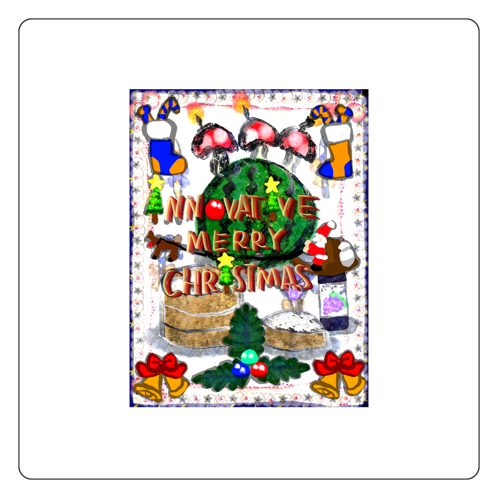第一弾　【MERY CHRISTMAS Version 】〜その時サンタが行く!〜 白雲石コースター　四角