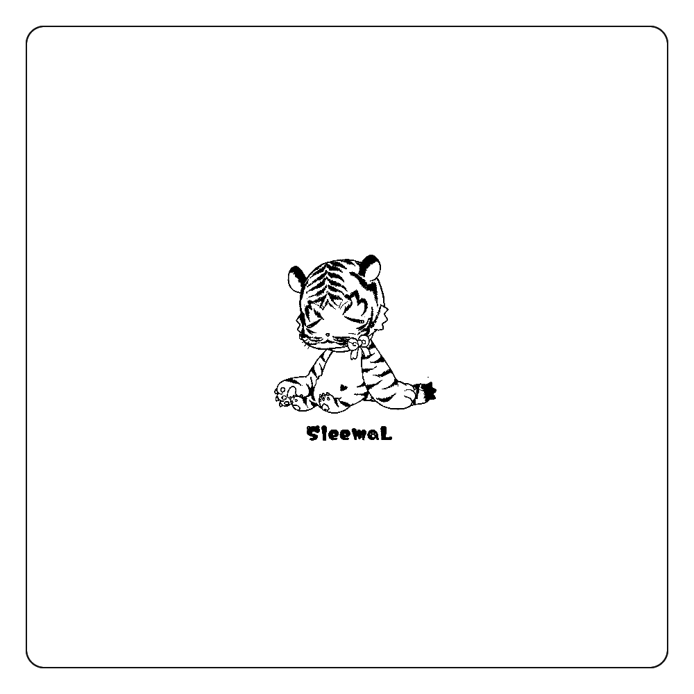 【SleemaL】たいがー 白雲石コースター　四角