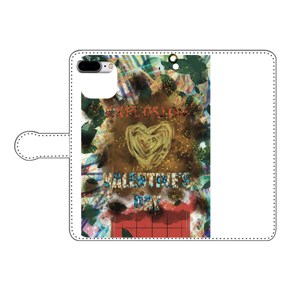 Explosion Valentine's Day ORILAB.Version iPhone7plus 手帳型スマホケース