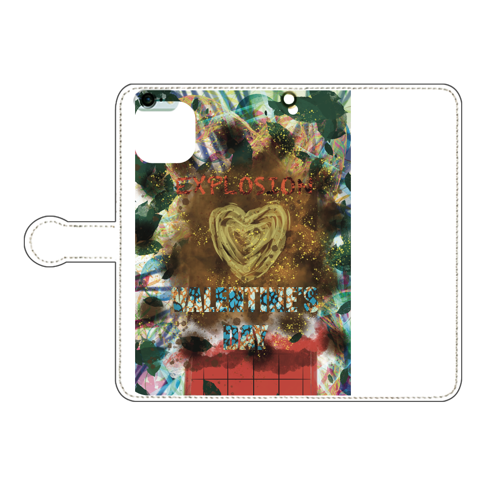 Explosion Valentine's Day ORILAB.Version iPhone6Plus/6sPlus 手帳型スマホケース