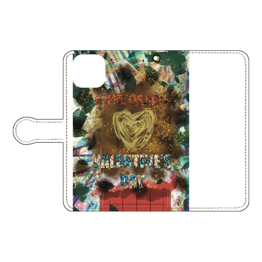 Explosion Valentine's Day ORILAB.Version 手帳型ベルト付きアンドロイドM