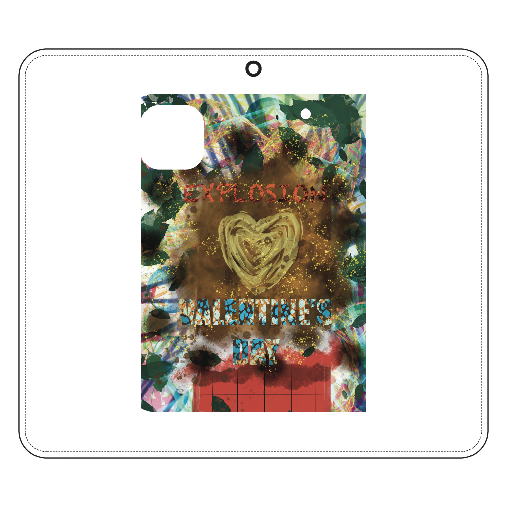 Explosion Valentine's Day ORILAB.Version 帯なし手帳ケース（汎用マルチスライド式パーツ）LLslim