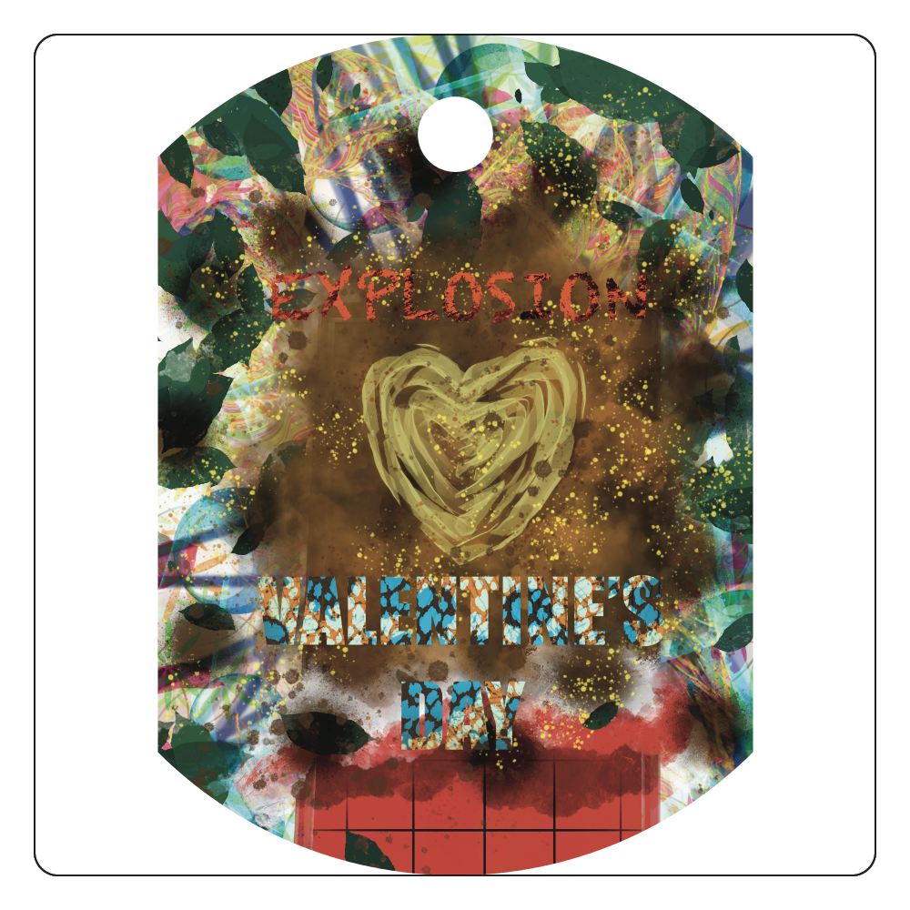 Explosion Valentine's Day ORILAB.Version 白雲石コースター　四角