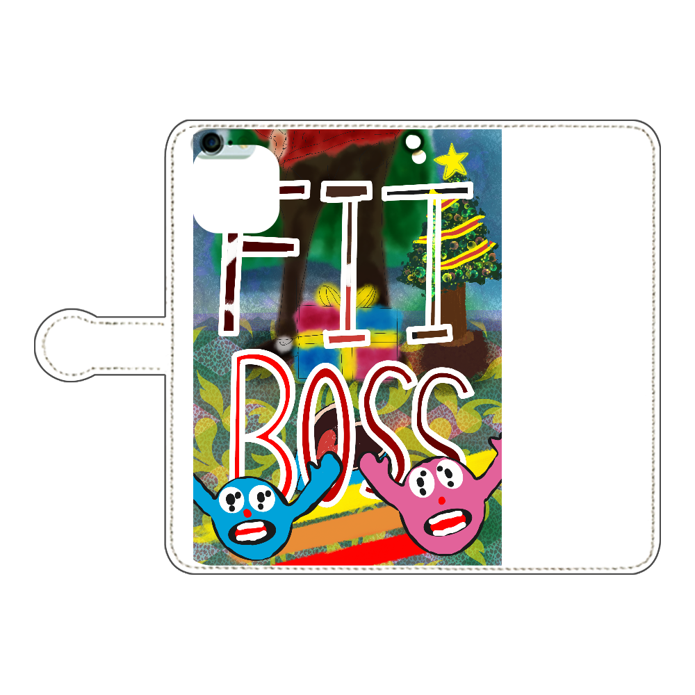 第二弾 【クリスマス】と【バレンタインデー】が合体したら「FIT BOSS」となった‼︎ iPhone6Plus/6sPlus 手帳型スマホケース