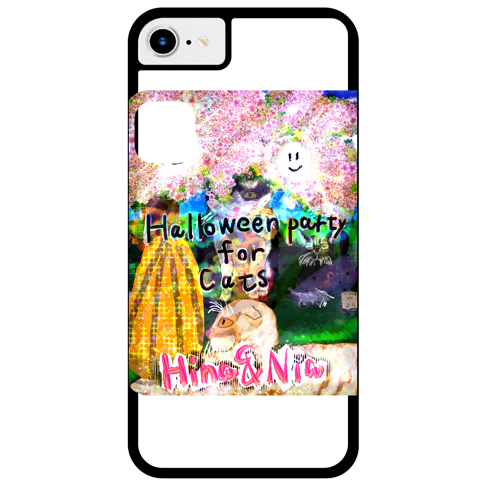 Halloween Party For Cats !! ORILAB.Version iPhone8_プリントパネルラバーケース