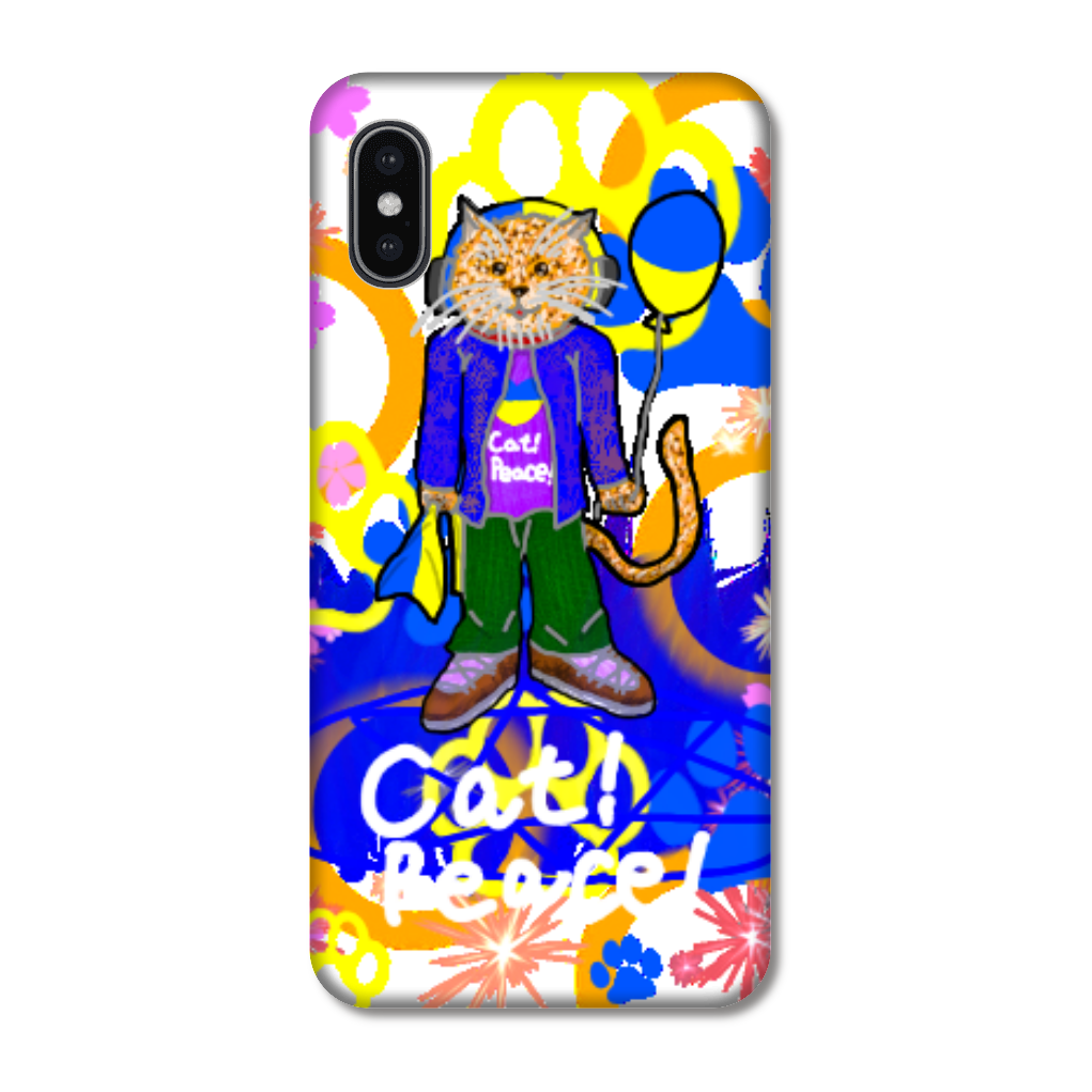 Cat! Peace!(猫!平和!)〜皆も平和ニャァー‼︎　ORILAB.Version iPhoneX/Xs