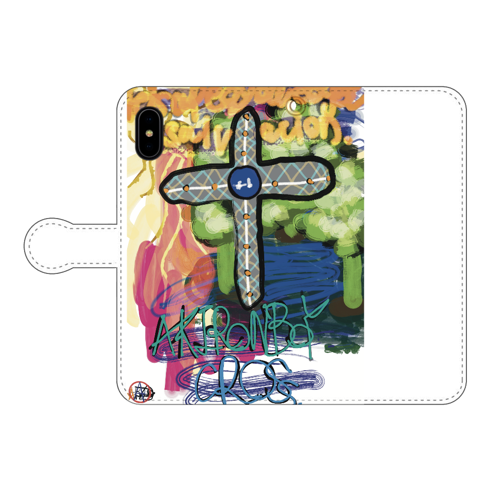 AKIRONBOY＿CROSS （クロス） iPhoneX/Xs 手帳型スマホケース