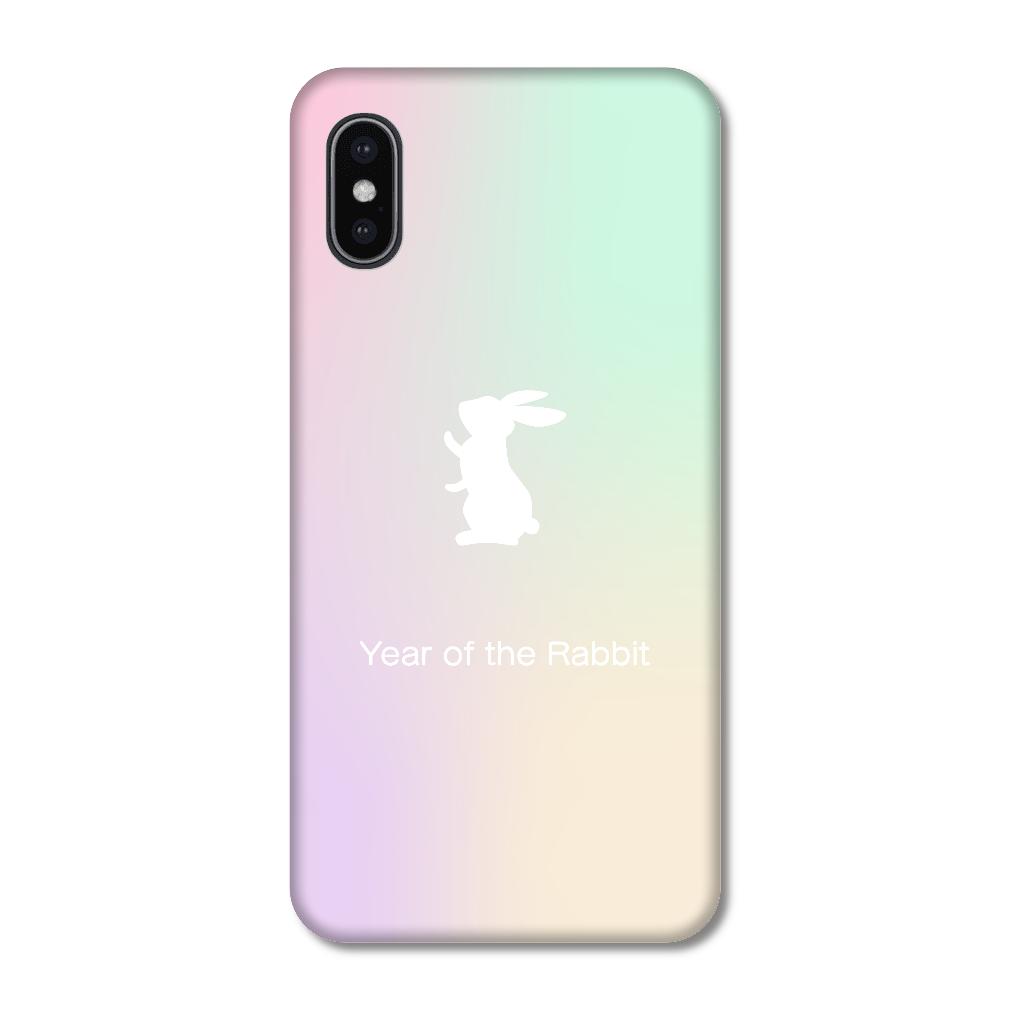 うさぎグラデーション（A）側表面印刷iPhoneケース iPhoneX/Xs