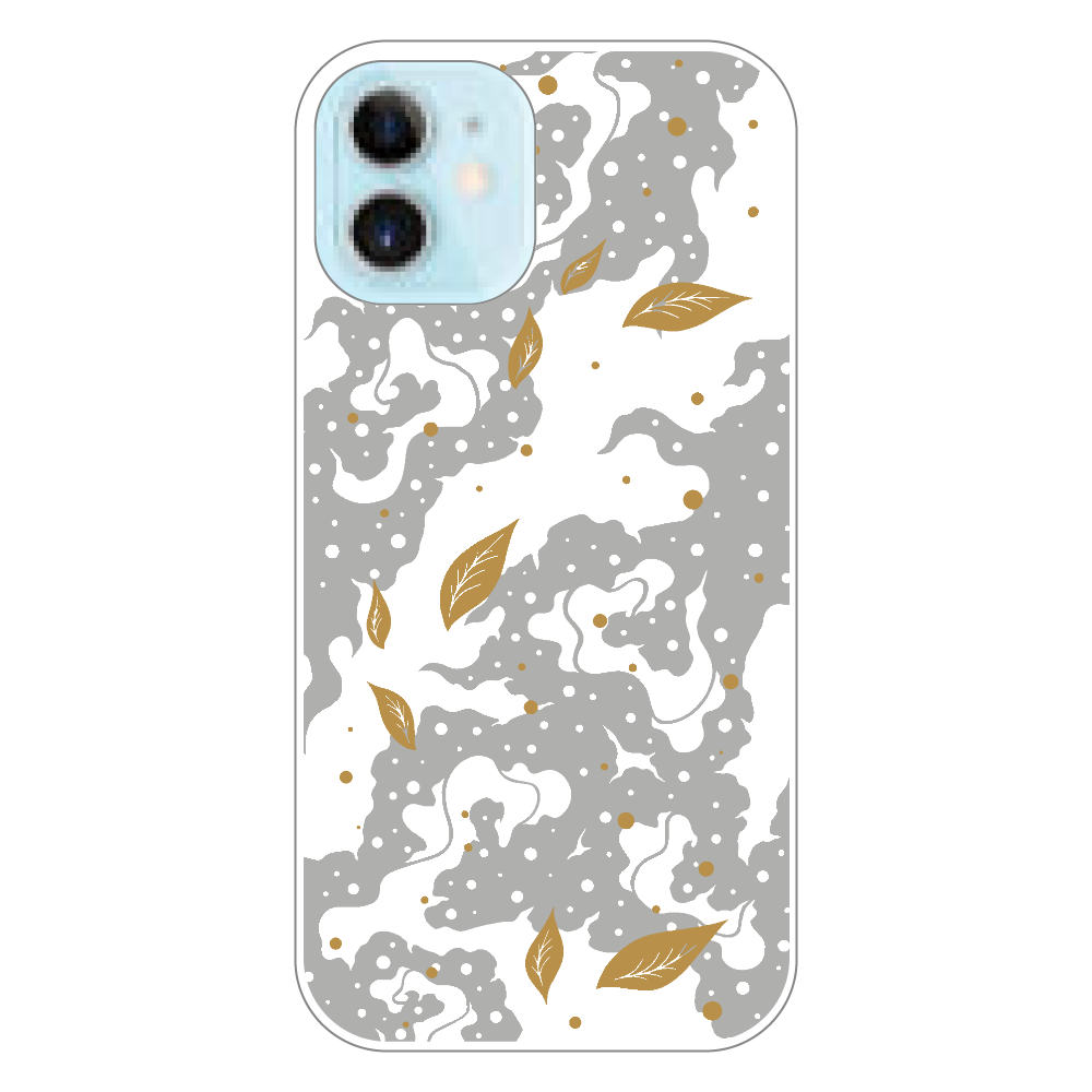 遊雲（茶の葉）iphone12 mini case iPhone12 mini（透明）
