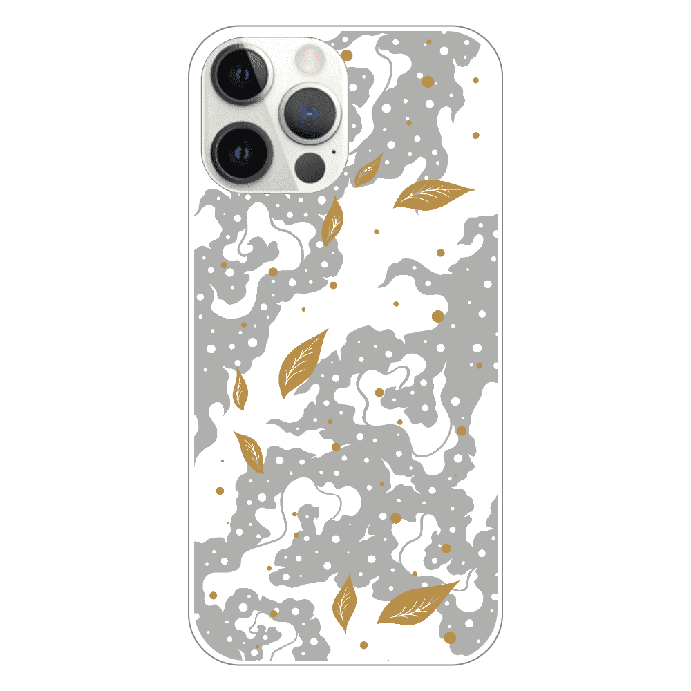 遊雲（茶の葉）iphone12 pro max case iPhone12 ProMax（透明）