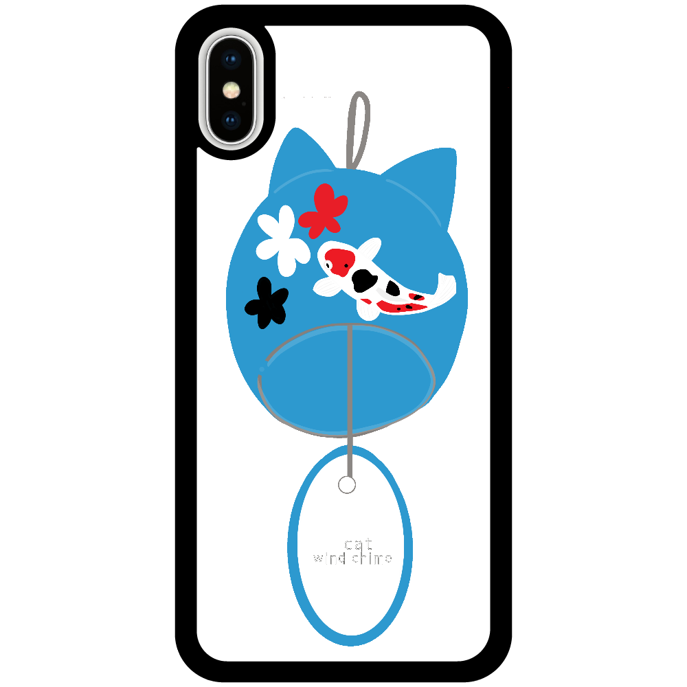 猫風鈴 iPhoneX/Xs_プリントパネルラバーケース