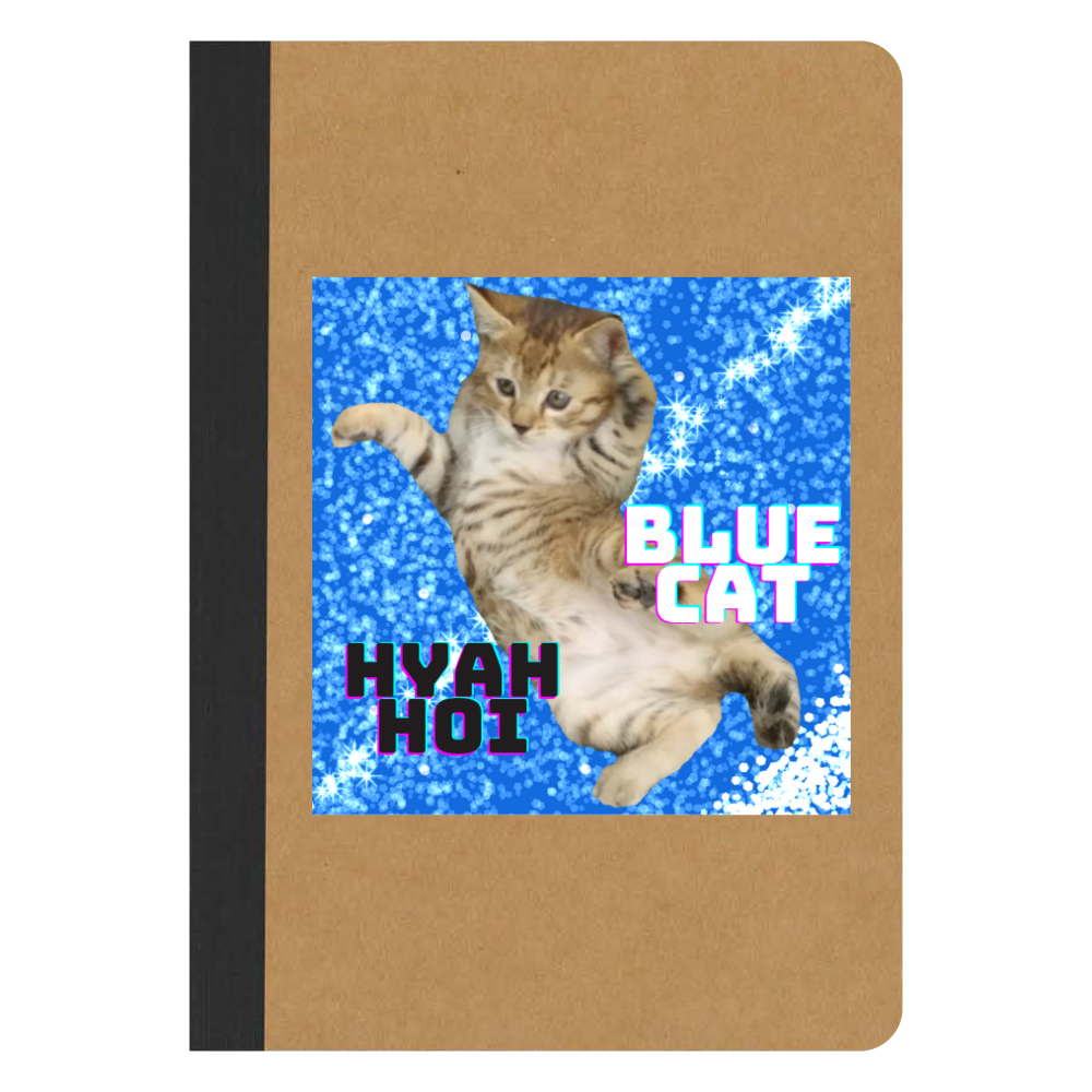 青と猫 リサイクルノートA5