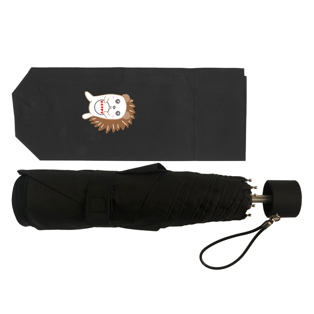 ハッピーハリネズミ 耐風UV折りたたみ傘