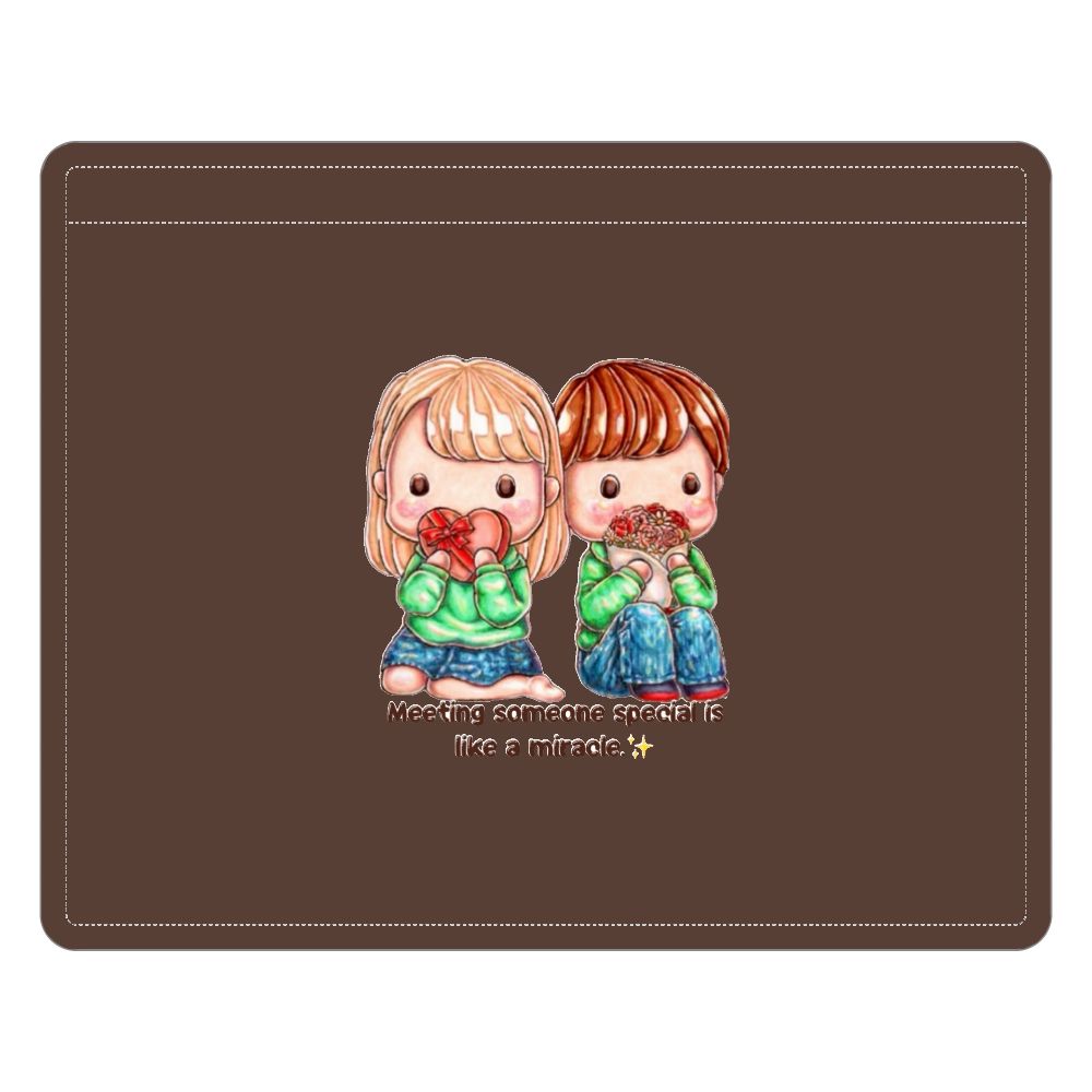 女の子男の子カップル♡ レザーＩＤカードホルダー（ネックストラップ付）