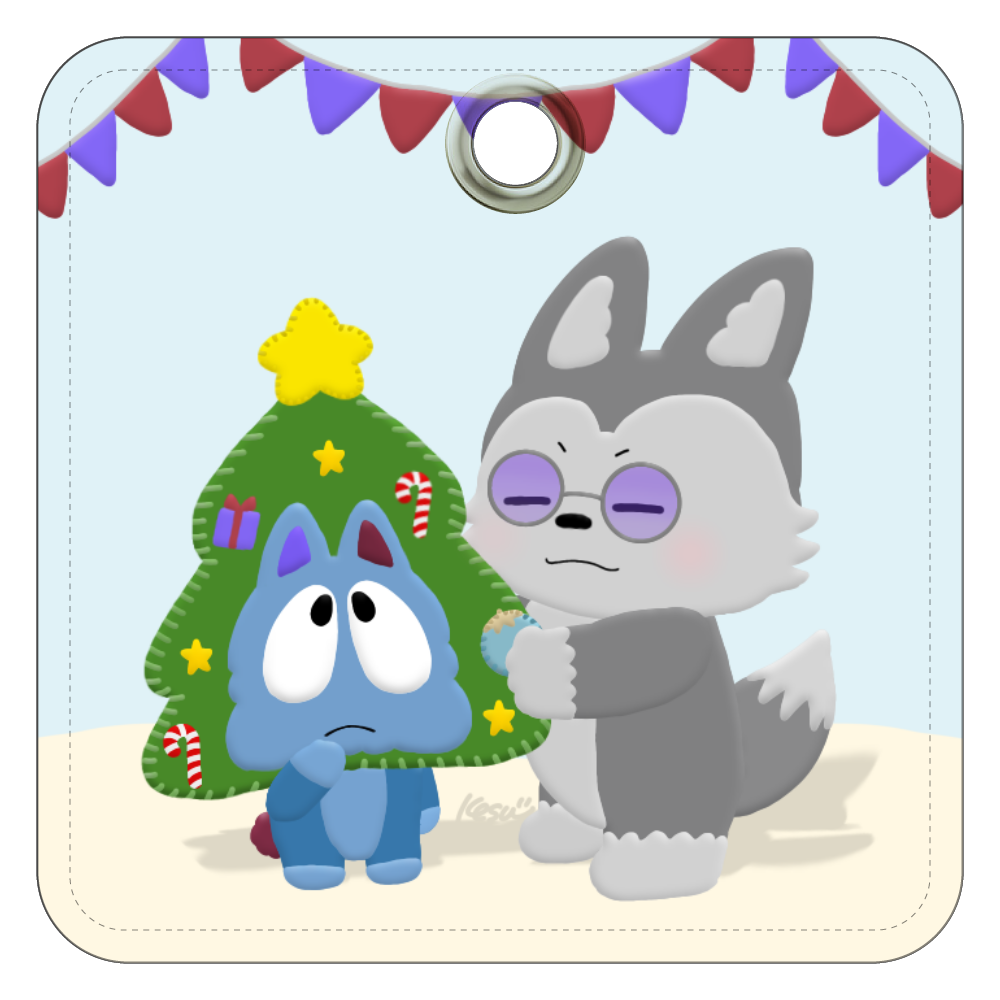 うーるーとるぅくん　レザーキーホルダー レザーキーホルダー（四角型）