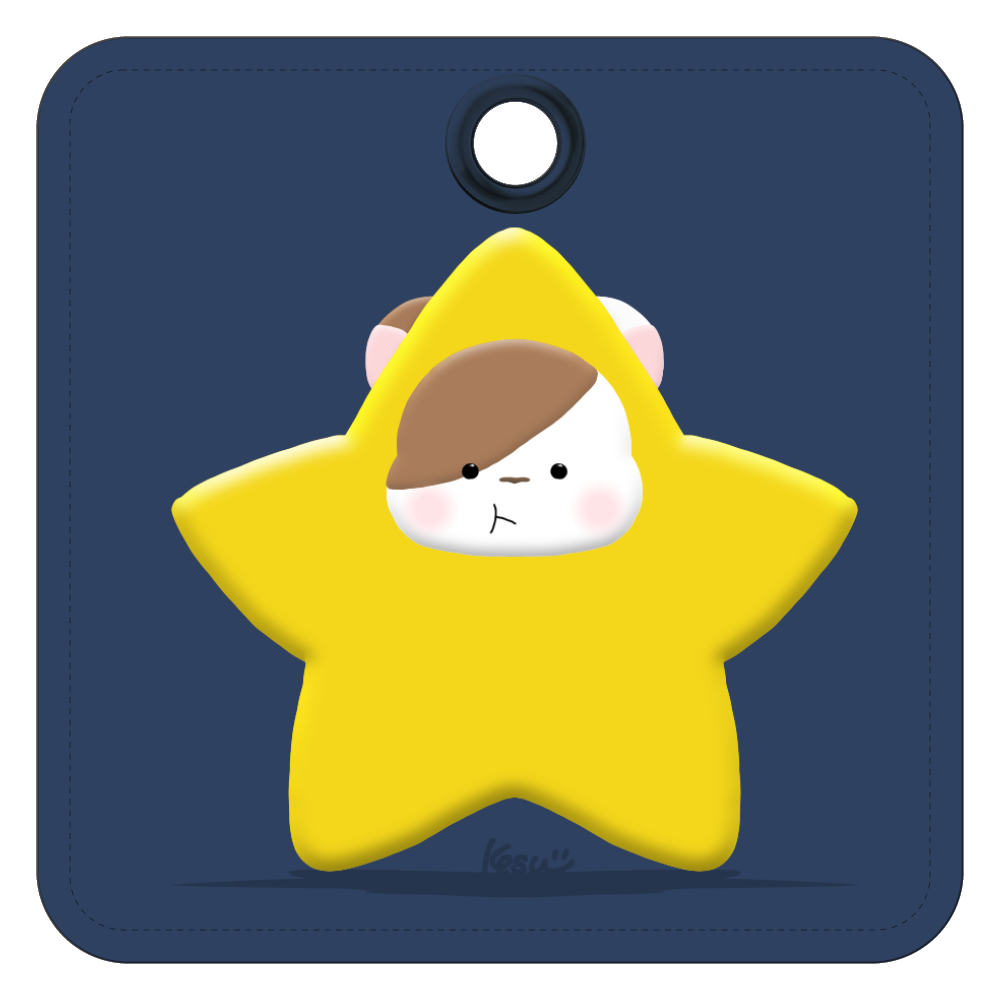 ハムモフ星　レザーキーホルダー レザーキーホルダー（四角型）