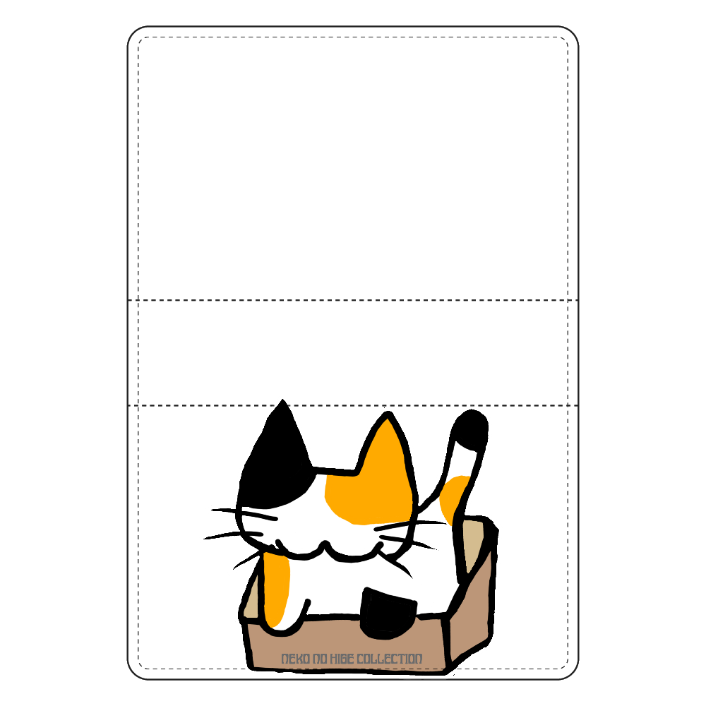 ハコネコシングル：ミケ：ねこのひげあつめ。 名刺ケース
