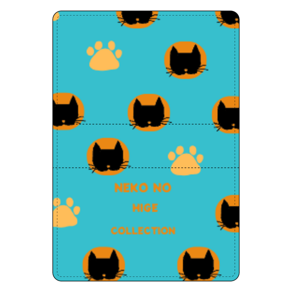 ねこのひげあつめ 。シンプルオレンジたーこいず 名刺ケース