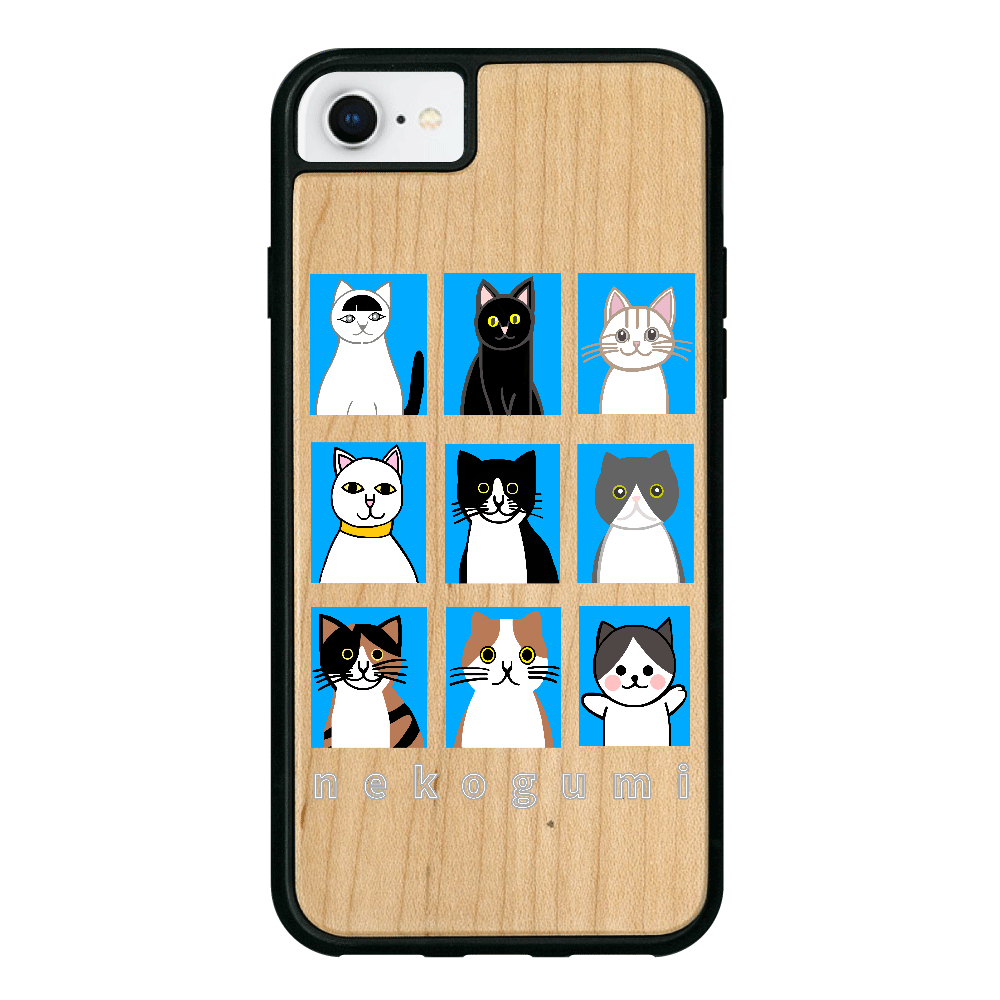 猫組アルバム iPhone7 ウッドケース