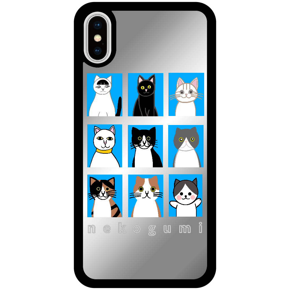 猫組アルバム iPhoneX/Xsミラーパネルケース
