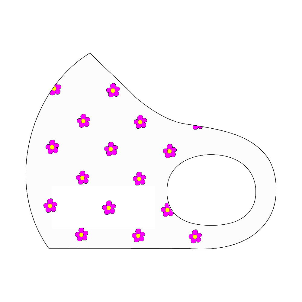 花柄マスク【総柄】 スポーツマスク