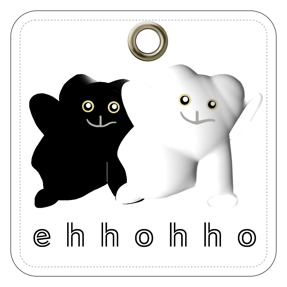 エッホッホ レザーキーホルダー（四角型）