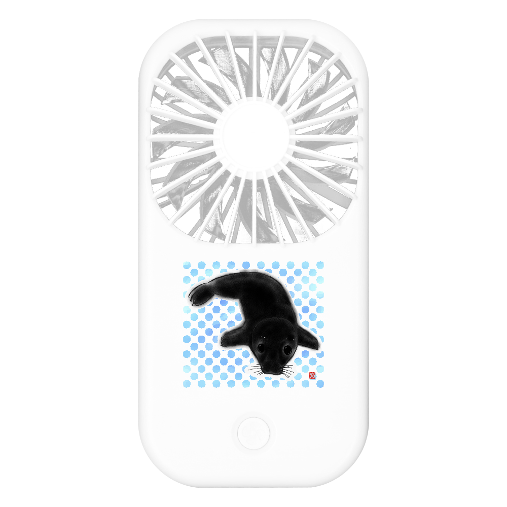 The seal looks like obsidian. ポータブルスタンドファン
