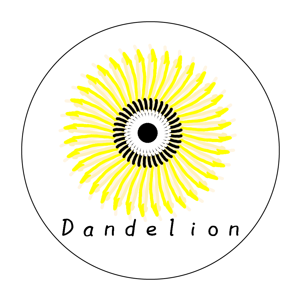 タンポポ 捺印マット(ラウンド)