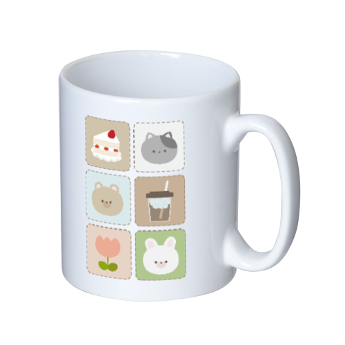 Healing illustrations! マグカップ  ホワイト