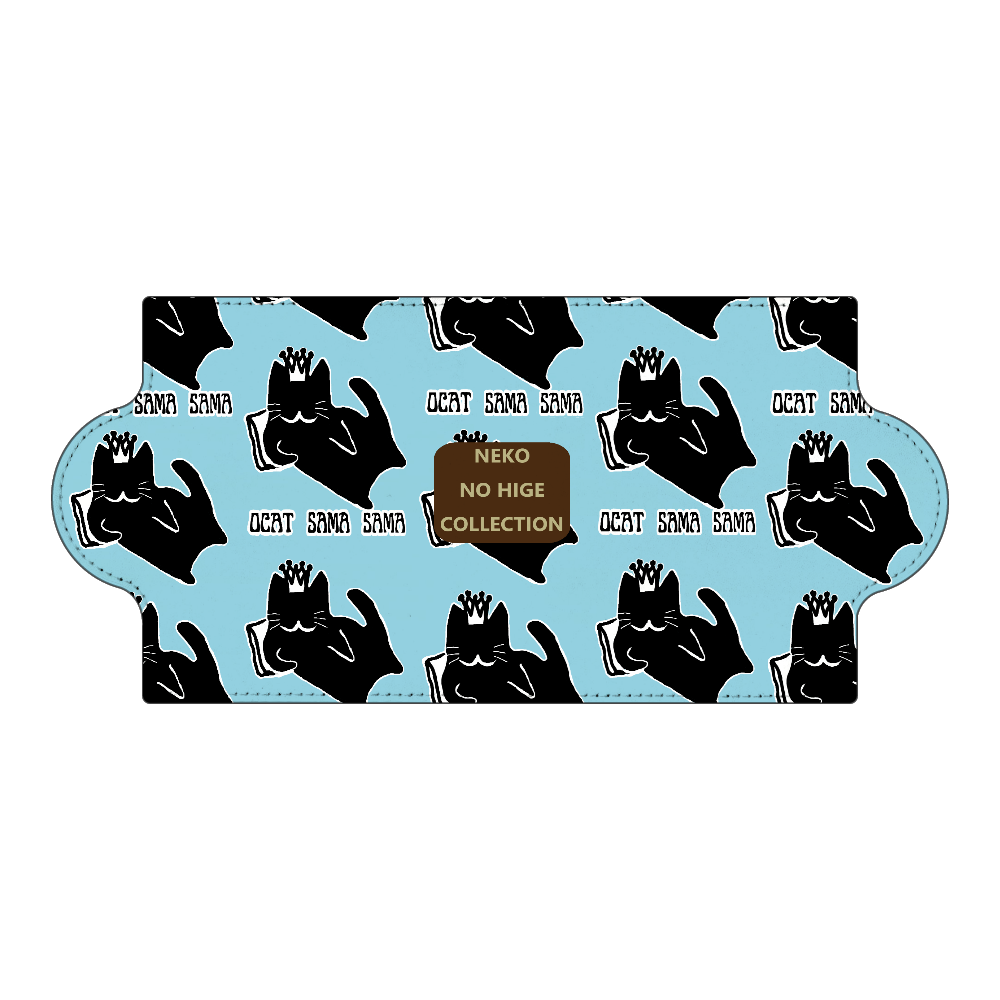 ねこのひげあつめ。癒しのおＣＡＴさまさまパターン PUレザーマスクケース