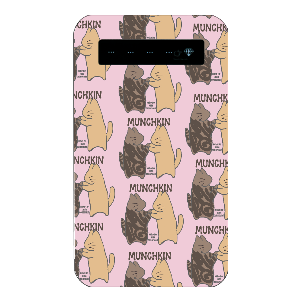 ねこのひげあつめ・ マンチカンさま２  ピンクパターン インジケータ有バッテリー4000mAh