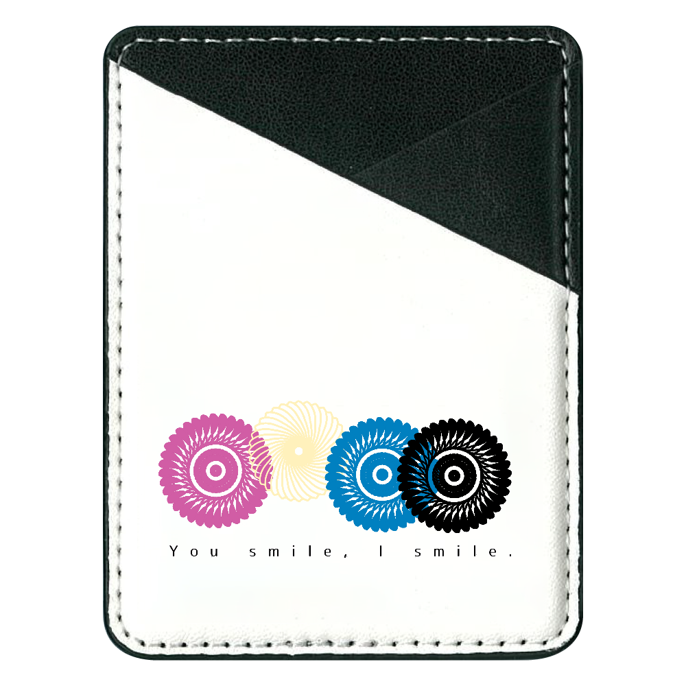 フラワースタンプ 貼り付けパスケース(スマホ用)