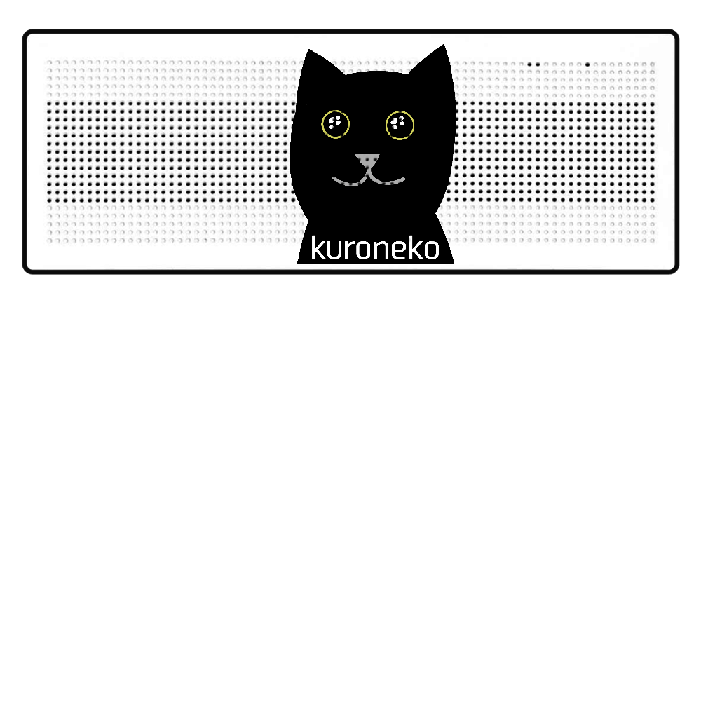おめめウルウル黒猫さん Bluetoothスピーカー 表のみプリント