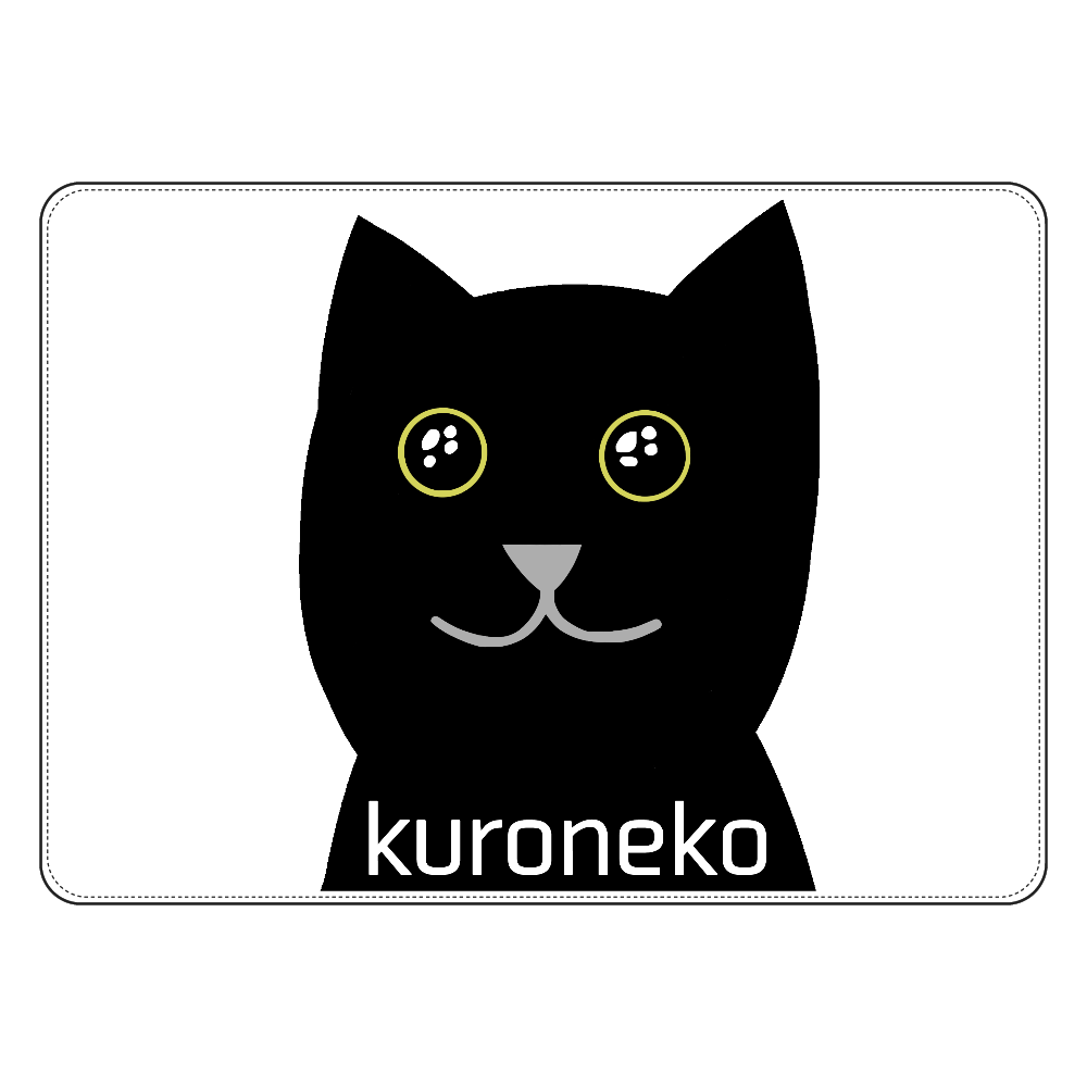 おめめウルウル黒猫さん タブレットケース汎用Mサイズ
