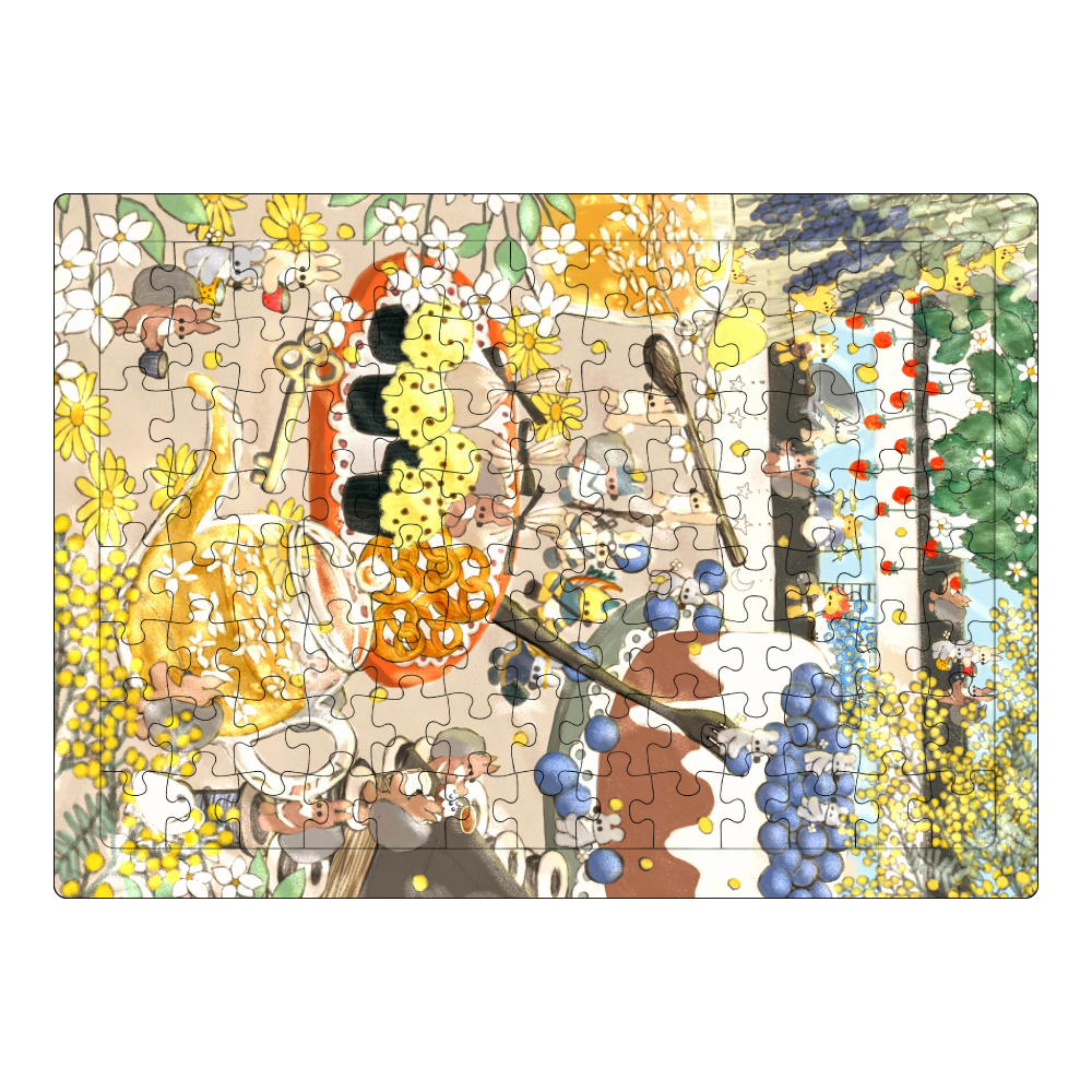 どうぶつたちのパーティー ジグソーパズル A4サイズ 104ピース