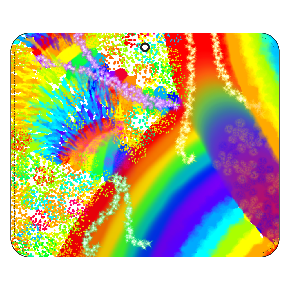 Rainbow 帯なし手帳ケース（汎用マルチスライド式パーツ）M