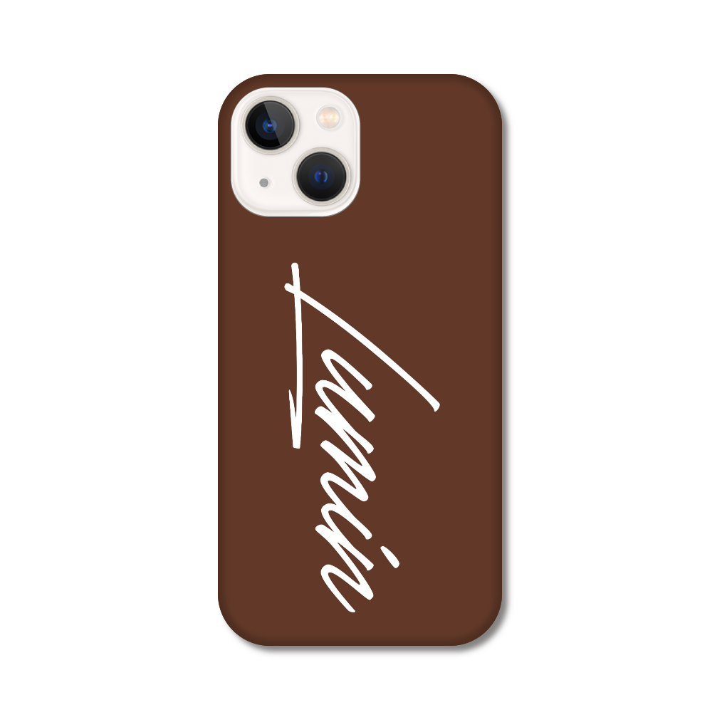 Luminビッグロゴ - ブラウン×ホワイト iPhone13 mini