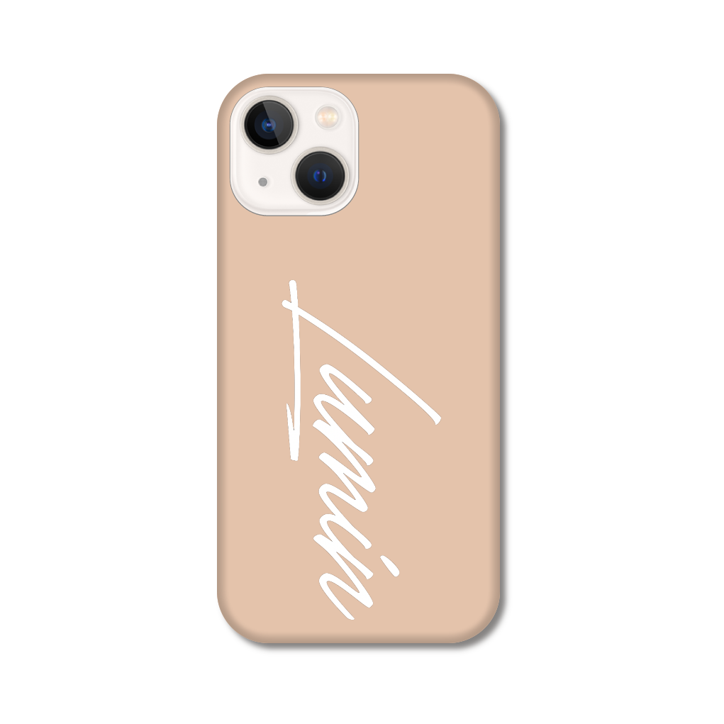 Luminビッグロゴ - ベージュ×ホワイト iPhone13 mini