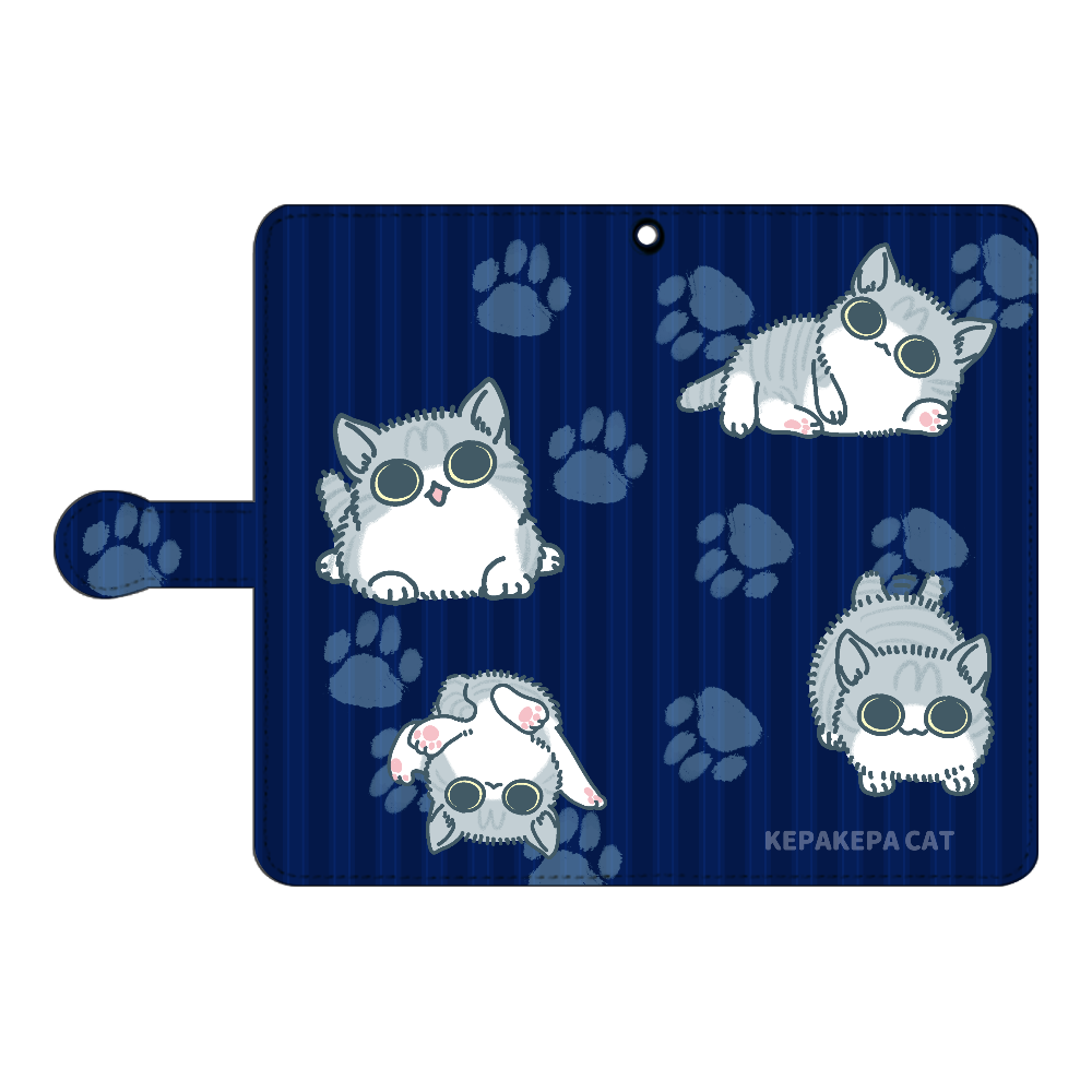 けぱけぱした子猫 手帳型ベルト付きアンドロイドL