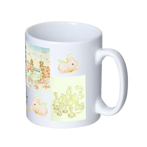 らぼひきイラスト5種マグカップ3 マグカップ  ホワイト