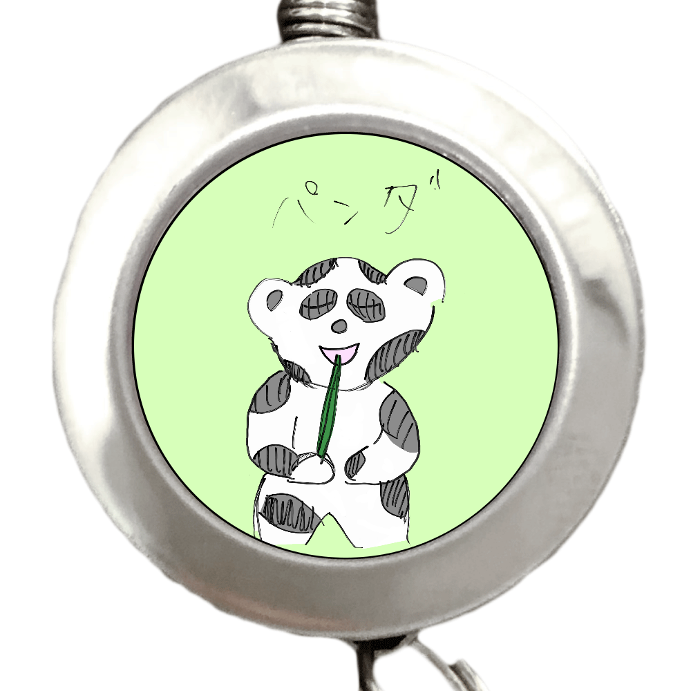パンダだよ リールキーホルダー