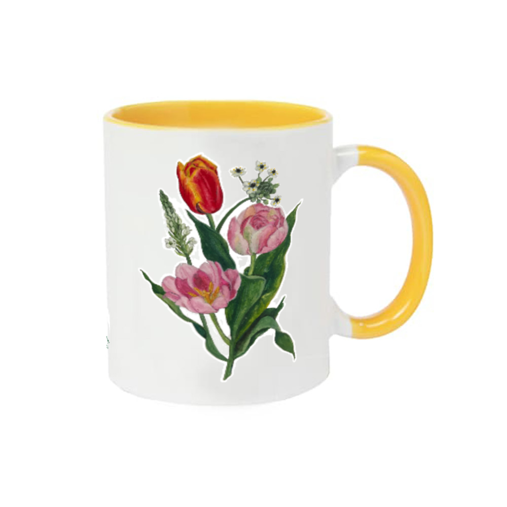 花とおやゆび姫シリーズ　Tulip　チューリップ 2トーンマグカップ