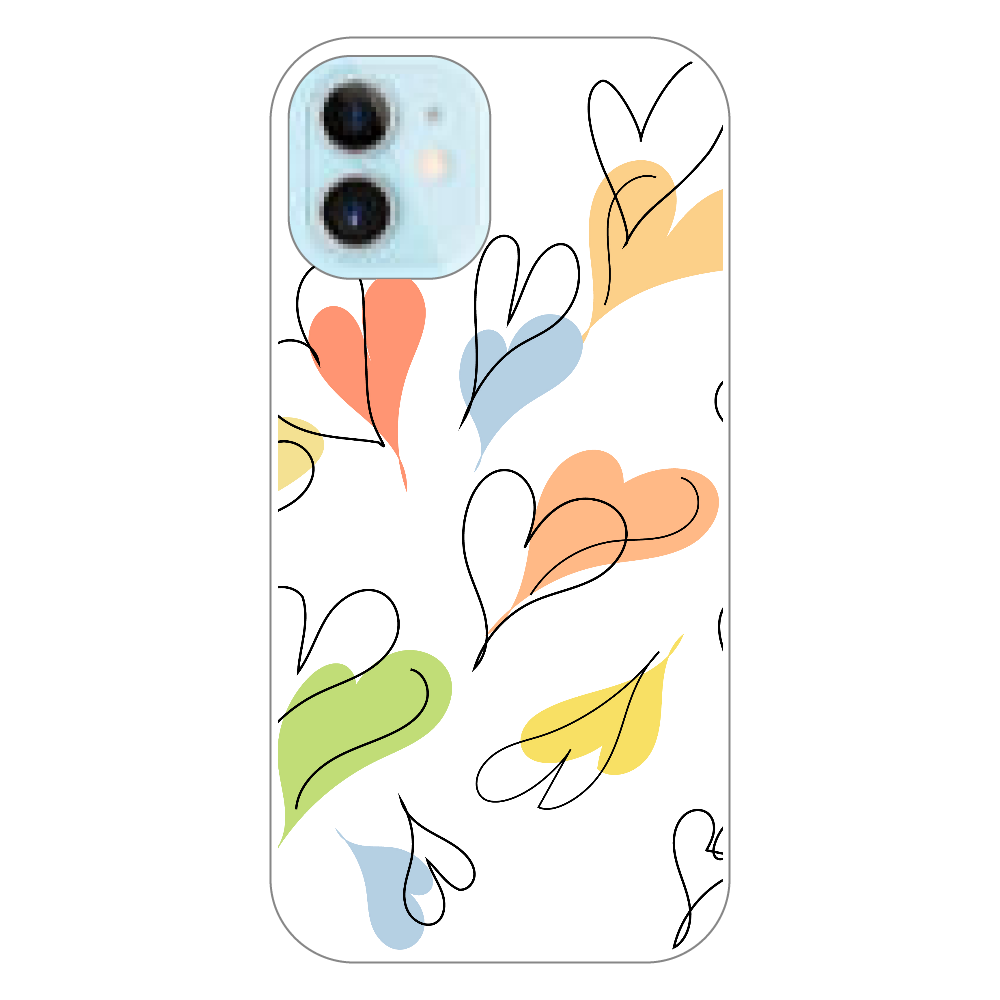 ハートのスマホケース❣️ iPhone12 mini（透明）