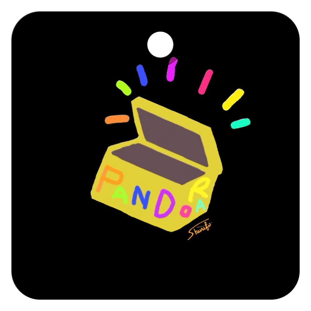 パンドラ　Pandora レザーキーホルダー（四角型）